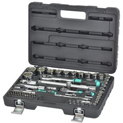 Набор инструментов 1/4", 1/2" 10-32 мм пластиковый кейс Whirlpower 1614-5262S 62 предмета