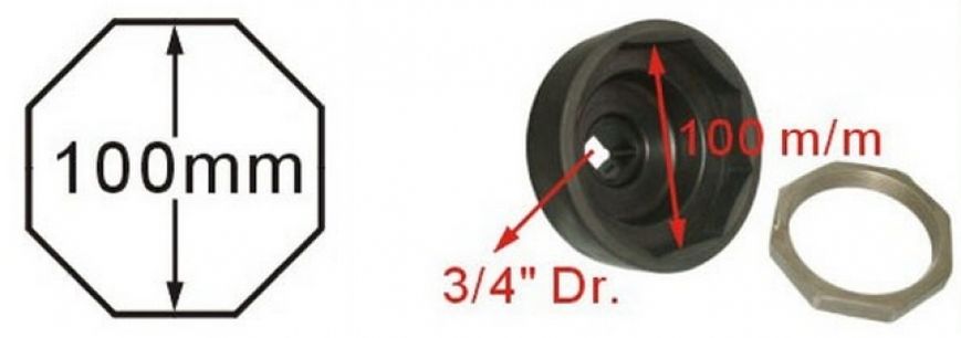 Головка ступичная для задних колес SCANIA 100мм 1" 8гр. 1561 JTC