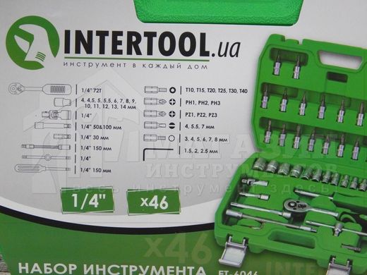 Набір інструментів Intertool ET-6046 (46 одиниць)