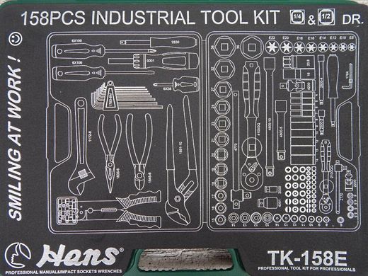 Набір інструментів HANS TK-158E (158 одиниць)